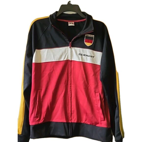 ROMA ATLETICA Germany-themed Track Jacket Size Large 2 Pockets  Light Weight - Picture 1 of 11